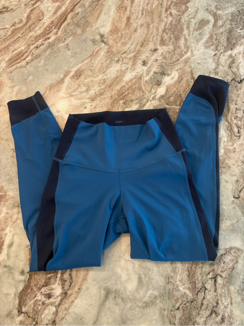 Nike Yoga Dri-FIT Navy Blue Colorway Legging Medium Ribbed